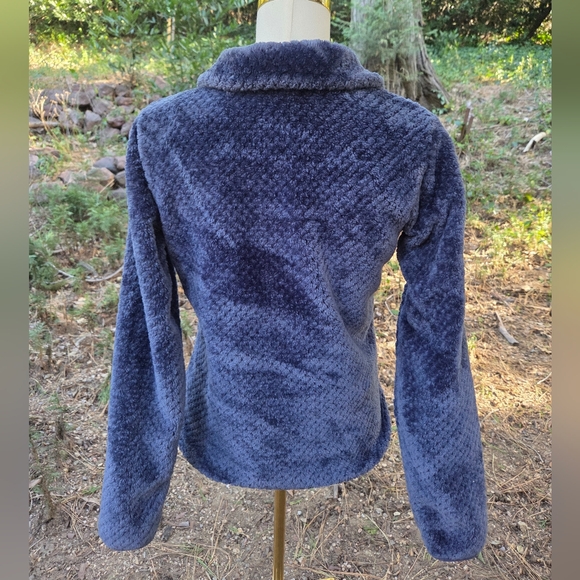 Columbia Navy Blue Teddy Fleece Quartee Zip Sweater Size Small - Picture 2 of 6